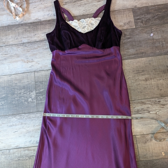 Vintage Zum Zum Purple and Black Women's Evening Dress - Picture 8 of 10